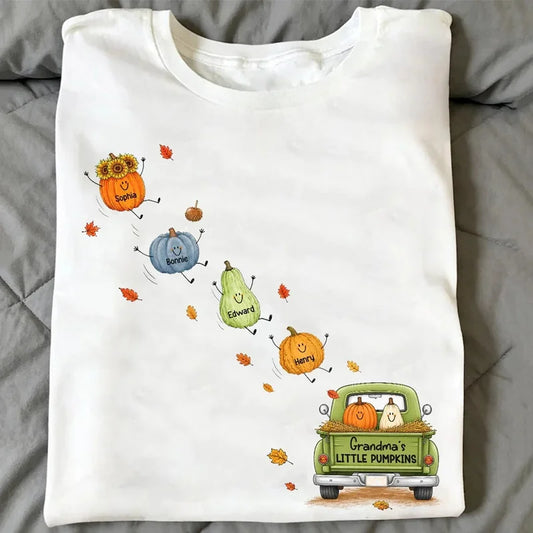 Personalized Grandma's Little Pumpkins T-Shirt