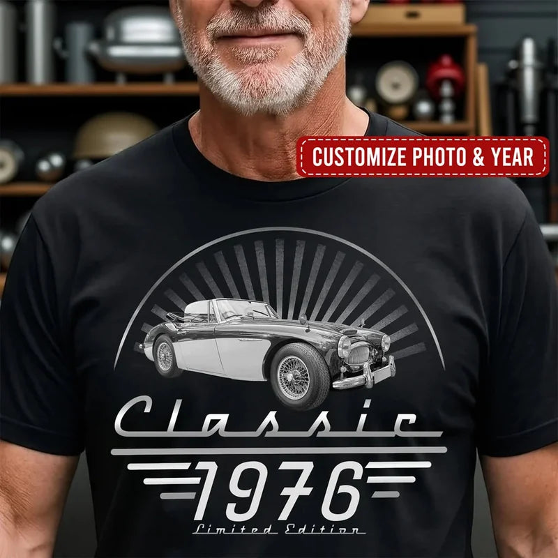 Custom Retro Convertible Photo T-Shirt