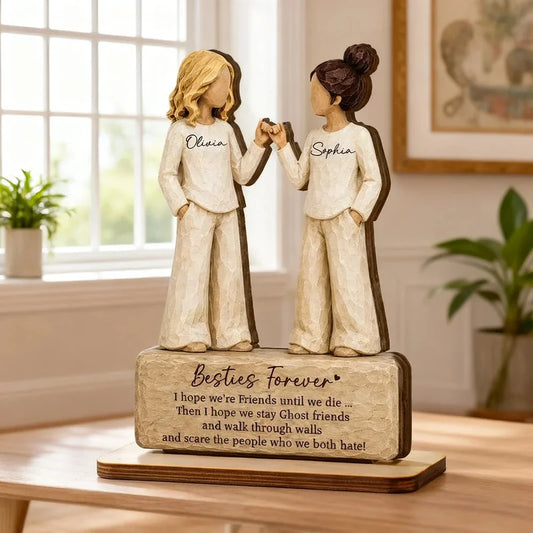 Personalized Pinky Promise Besties Wooden Plaque