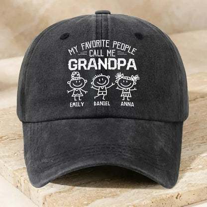 Personalized Favorite People Call Me Grandpa Cap