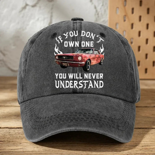 Personalized Classic Car Quote Denim Cap
