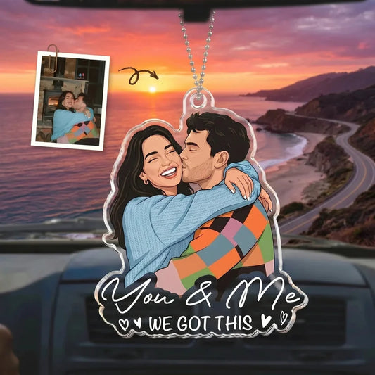Personalized You And Me Couple Car Hanger