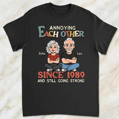 Personalized Annoying Each Other Couple T-Shirt