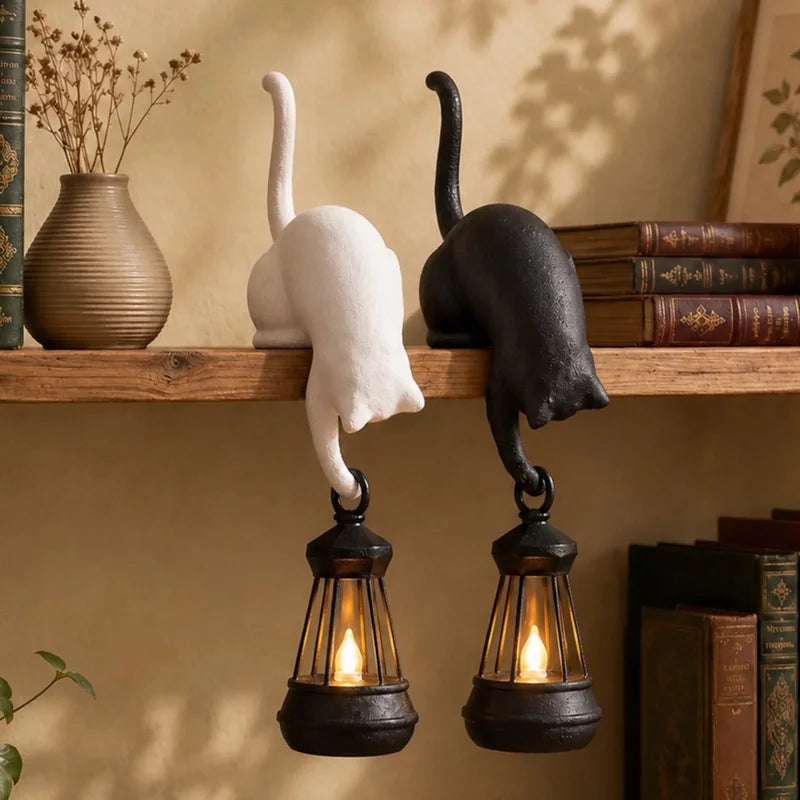 Personalized Purrfect Reading Companion Cat Lantern