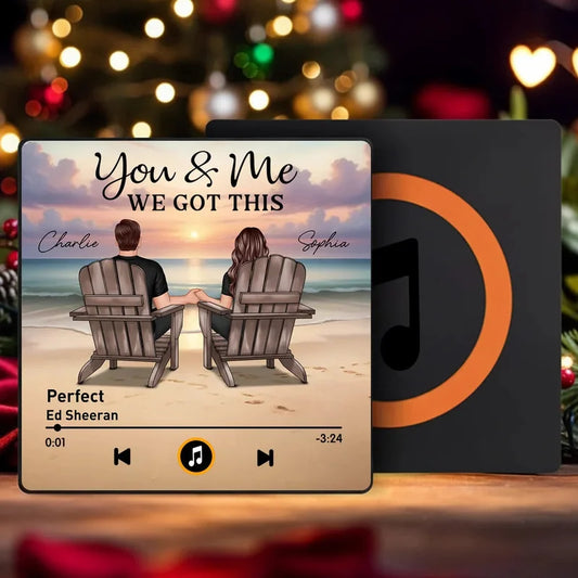 Personalized You And Me Song Acrylic Music Magnet
