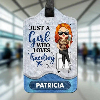 Personalized Travel Lover Name Leather Luggage Tag