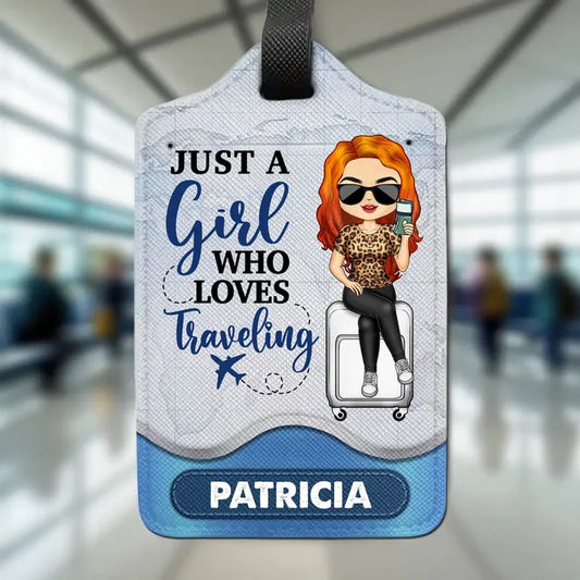 Personalized Travel Lover Name Leather Luggage Tag