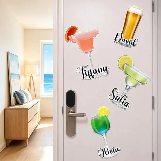 Personalized Cocktail And Beer Cruise Door Acrylic Magnet
