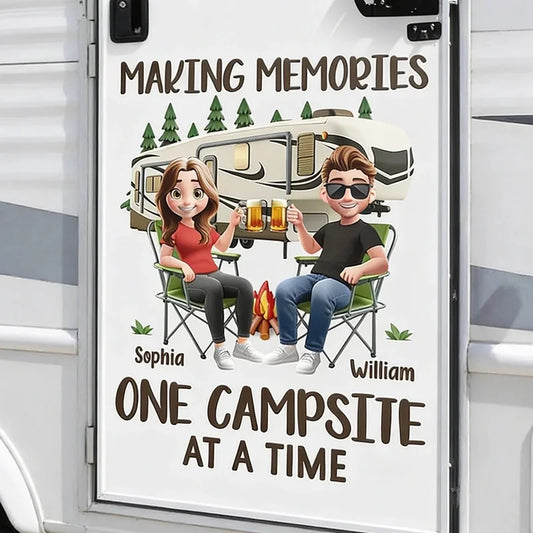 Personalized Making Campsite Memories RV Sticker Decal