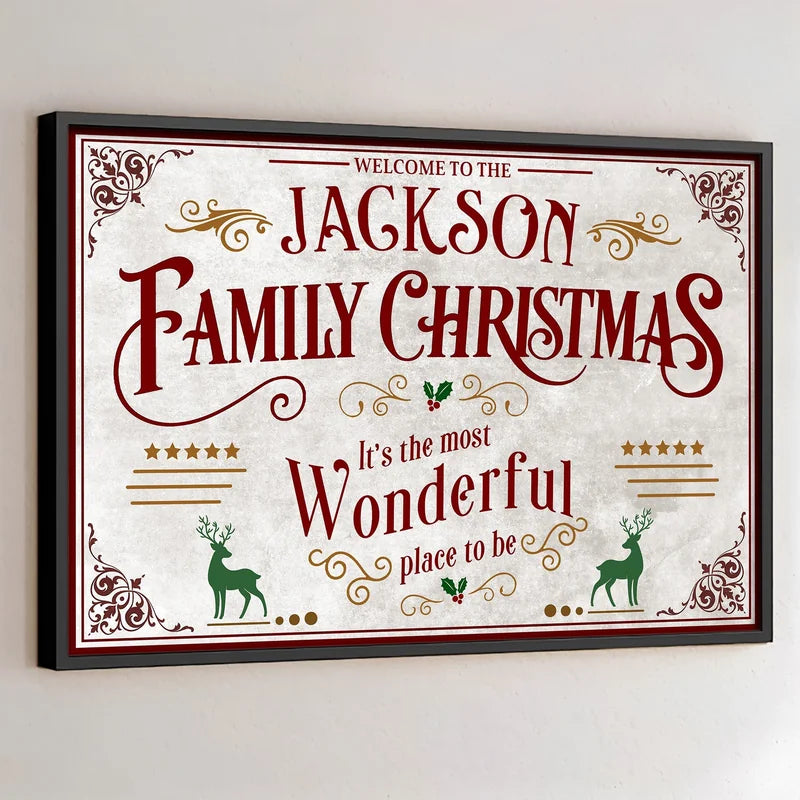 Personalized Welcome To The Family Christmas Poster