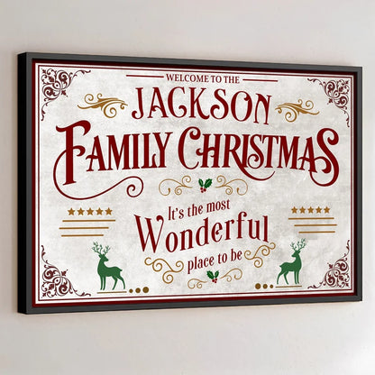 Personalized Welcome To The Family Christmas Poster