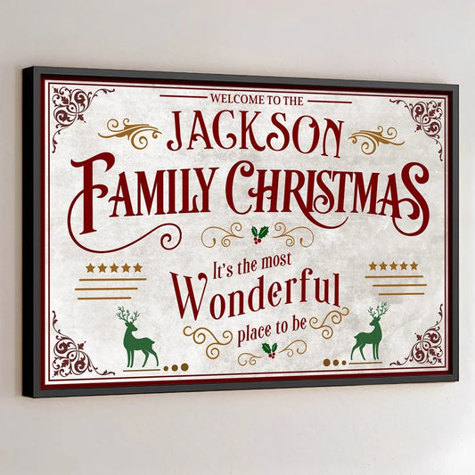 Personalized Welcome To The Family Christmas Poster