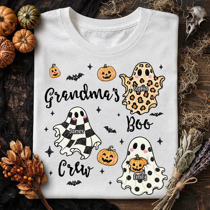 Personalized Grandma's Boo Crew Halloween Shirt