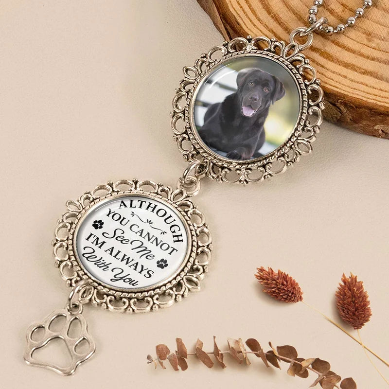 Personalized Photo Always With You Pet Memorial Car Ornament