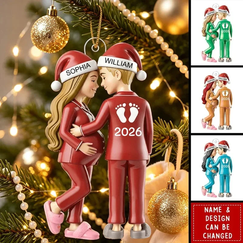 Personalized Parents-to-Be Christmas Acrylic Ornament