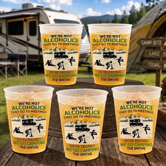 Personalized Drunk Stick Figure Camping Frosted Cup