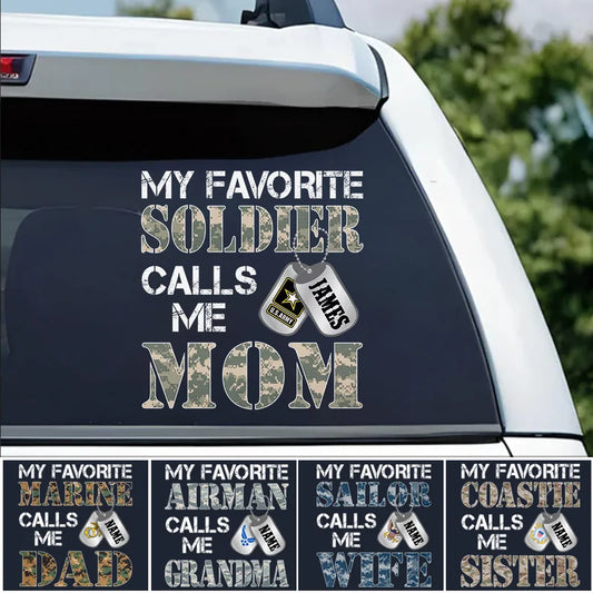 Custom Military Family Car Decal