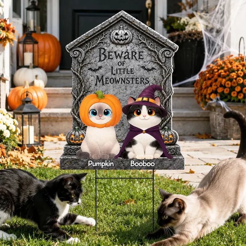 Custom Little Meownsters Yard Sign