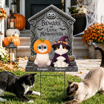 Custom Little Meownsters Yard Sign