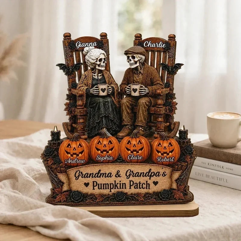 Personalized Skeleton Couple Wooden Plaque