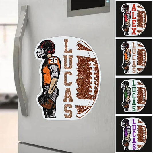 Custom Football Player Fridge Magnet