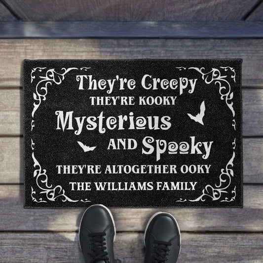 Custom Creepy Kooky Halloween Doormat