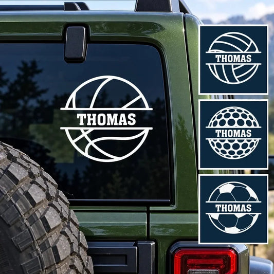 Custom Sports Ball Car Decal