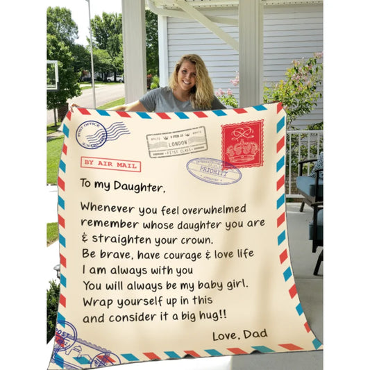 DAUGHTER from DAD | Crown | Premium Plush Blanket