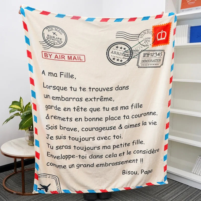 Fille de papa | Couronne | Couverture en peluche de qualité supérieure