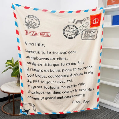 Fille de papa | Couronne | Couverture en peluche de qualité supérieure