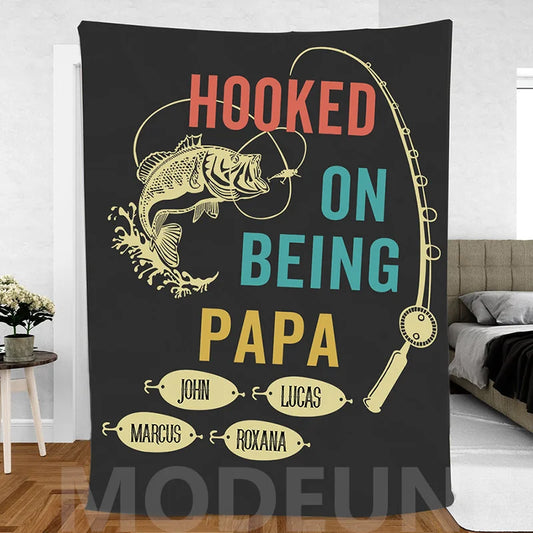HOOKED ON BEING Customized Blanket