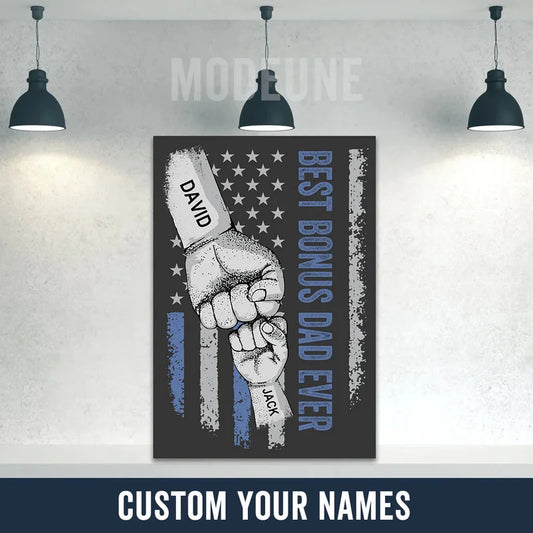 Best Dad Ever Premium Canvas Family