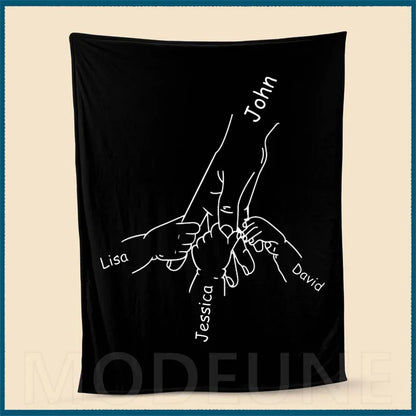 🏆Hand In Hand, I Will Always Protect You All Custom Blanket
