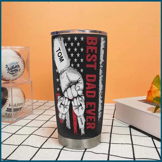 🥃BEST DAD EVER Custom Stainless Steel Tumbler