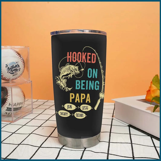 🥃HOOKED ON BEING Custom Stainless Steel Tumbler