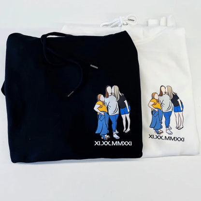 Personalisation Cartoon Roman Date Hoodie Printing👩‍❤️‍👨