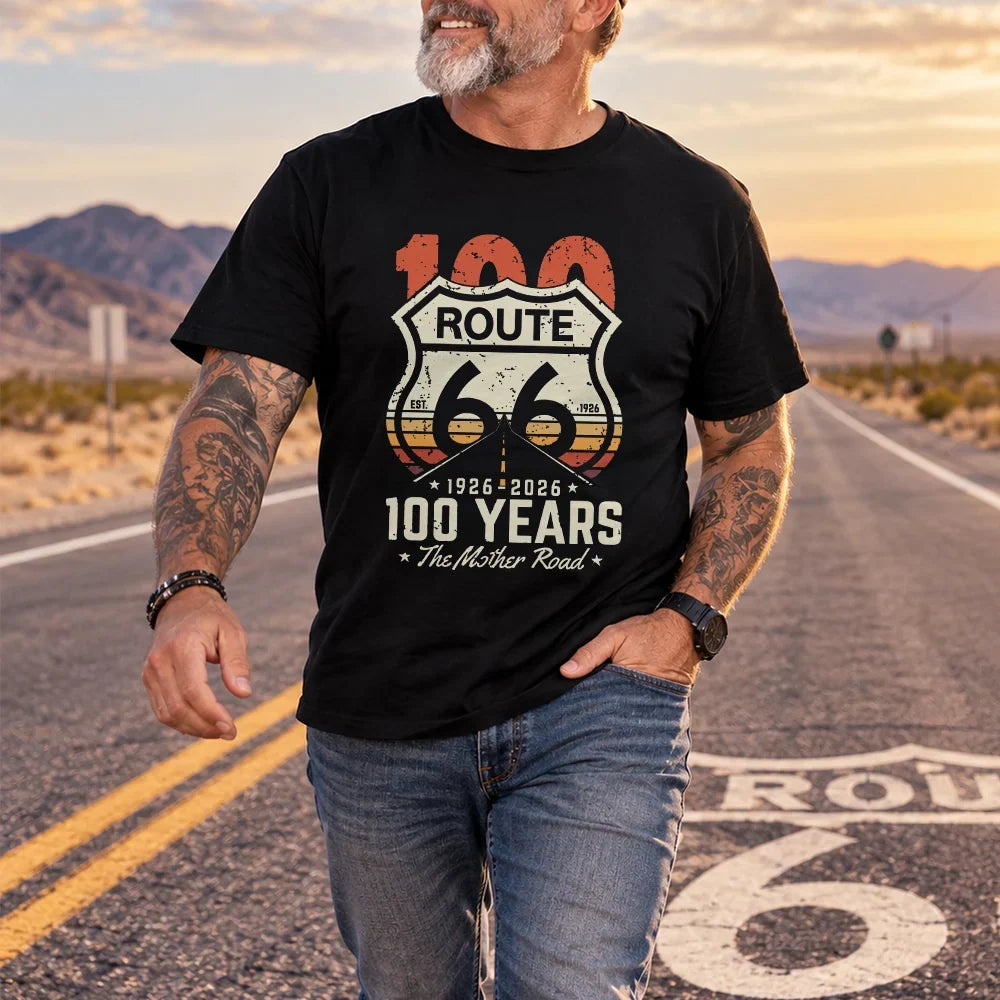 Personalized Route 66 Classic Tee, Retro Open Road Design, Unique Gift for Road Trip Fans