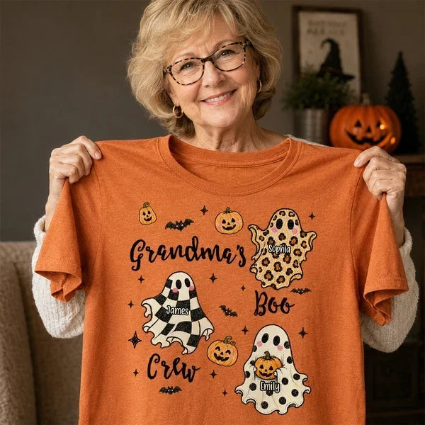 Personalized Grandma's Boo Crew Halloween Shirt