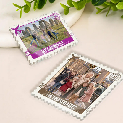 Personalized City Sightseeing Photo Stamp Magnet