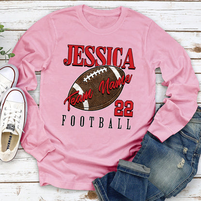 Personalized Born To Love Football T-Shirt