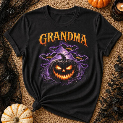 Personalized Grandma Jack O Lantern Halloween Shirt