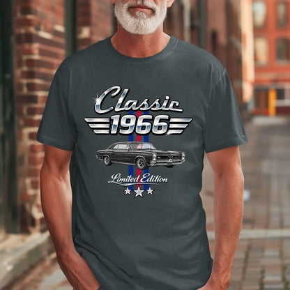 Personalized Classic Tee, Nostalgic Car Keepsake, Creative Gift for Dad, Grandpa or Husband