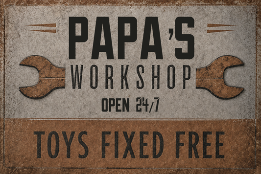 Personalized Papas Workshop Iron Sign