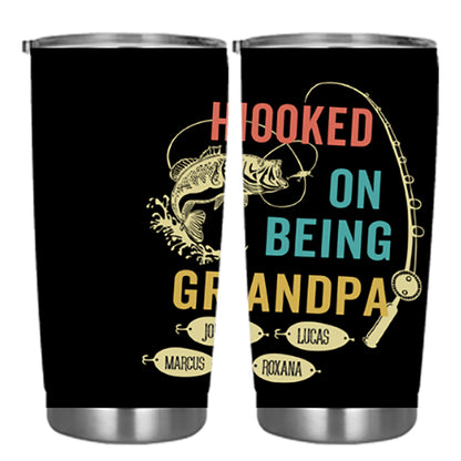 HOOKED ON BEING Custom Stainless Steel Tumbler