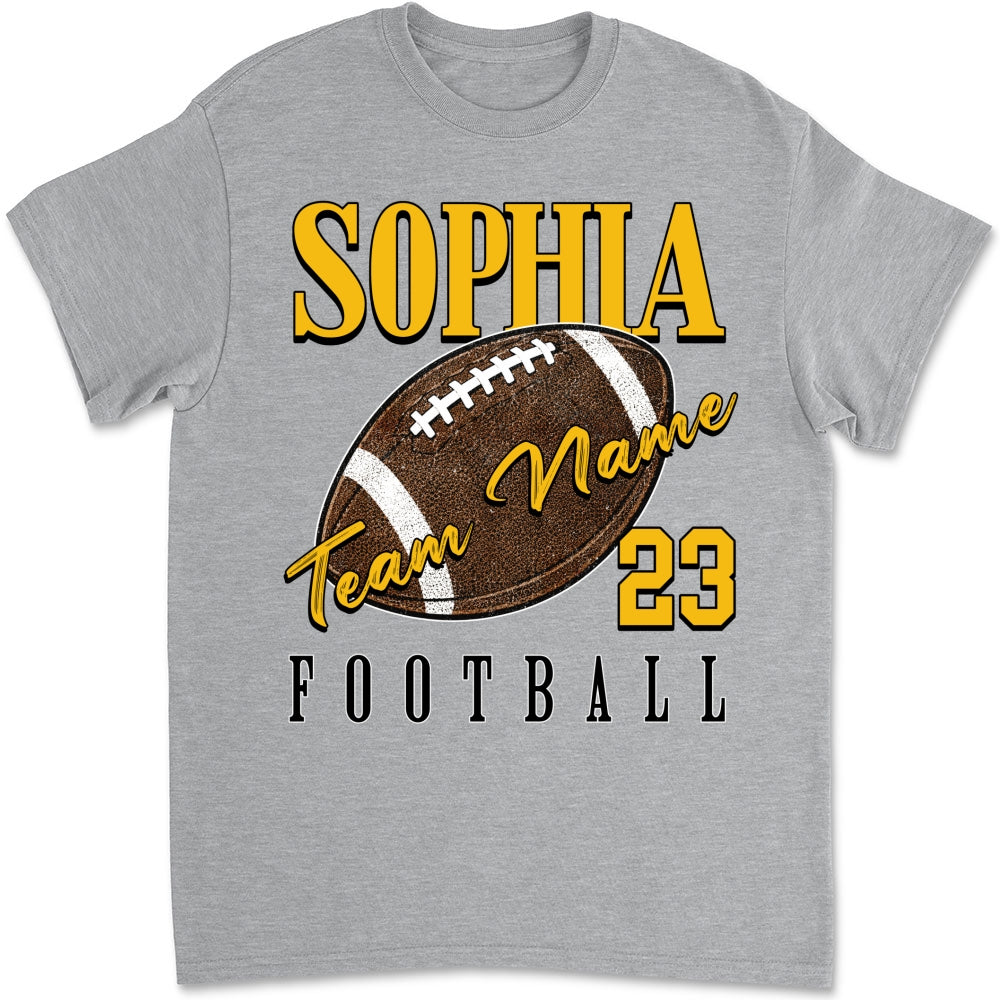 Personalized Born To Love Football T-Shirt