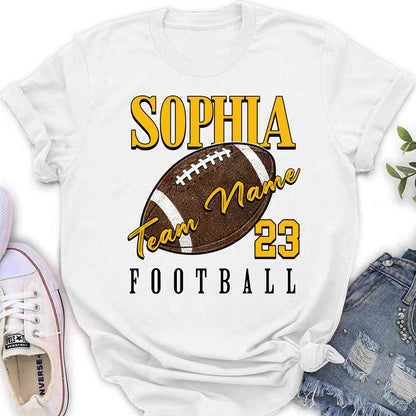 Personalized Born To Love Football T-Shirt