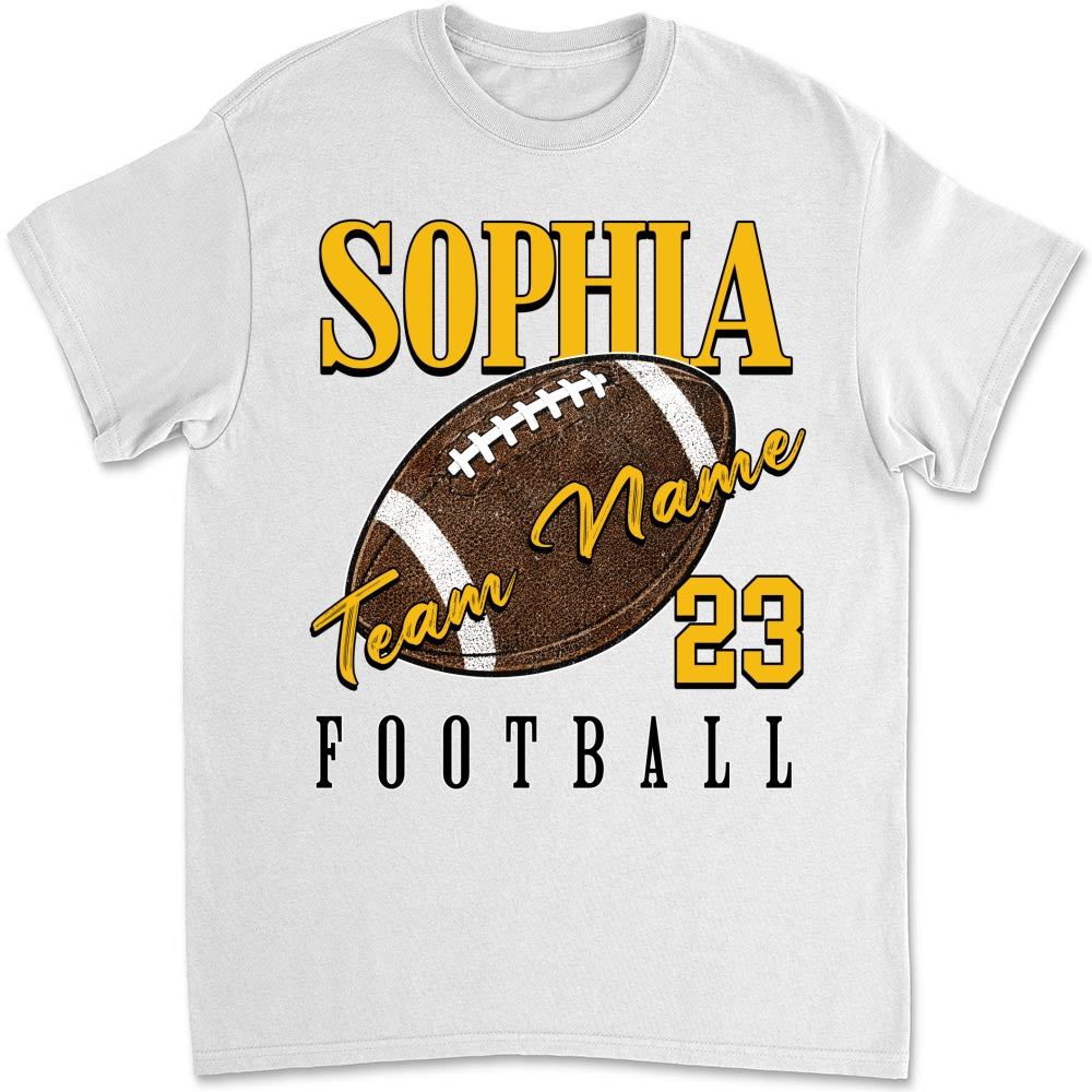 Personalized Born To Love Football T-Shirt