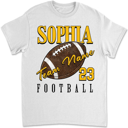 Personalized Born To Love Football T-Shirt
