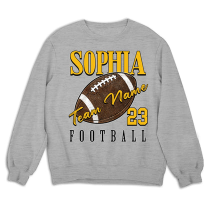 Personalized Born To Love Football T-Shirt