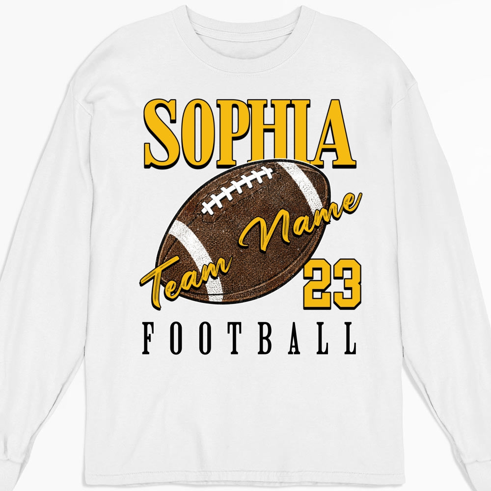 Personalized Born To Love Football T-Shirt